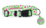 Daisy with Pink and Lime Personalized Dog Collar