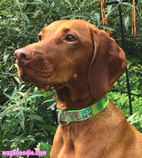 Signature-Autograph Personalized Dog Collar Lime Green