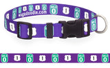Key West Mile Zero Purple Personalized Dog Collar