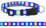 Key West Mile Zero Blue Multi Personalized Dog Collar
