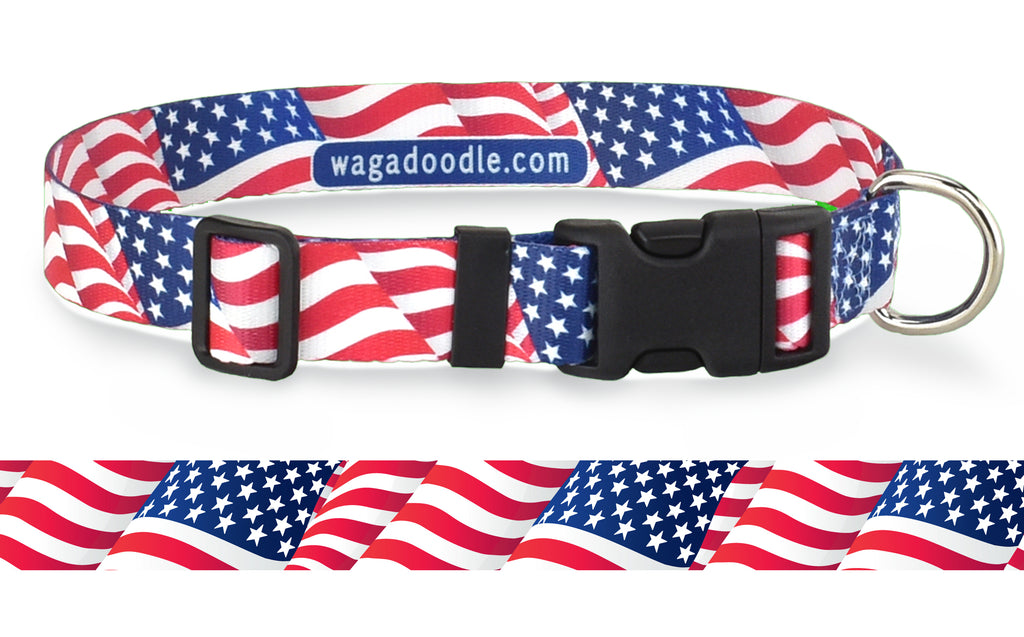 Bow Collar 4th Of July Dog Collars Large Dog Collar Patriotic Dog