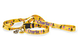 Parade of Paws Yellow Personalized Dog Collar