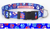 Yankee Doodle Dandy Paws Personalized Dog Collar