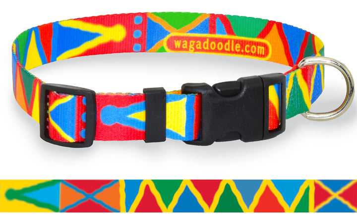Mayan Blanket Fire Personalized Dog Collar