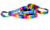 Rainbow Mod Stripes Personalized Dog Collar