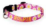 Daisy with Pink Personalized Dog Collar