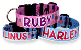 Patriotic Parade Pink Personalized Dog Collar
