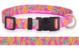 Pineapple Pink Dog Collar