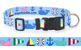 Seashore Blue Personalized Dog Collar
