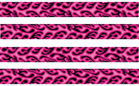 Hot Pink Flames Personalized Dog Collar
