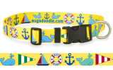 Seashore Yellow Personalized Dog Collar