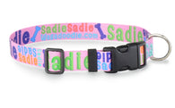 Signature-Autograph Personalized Dog Collar Soft Pink