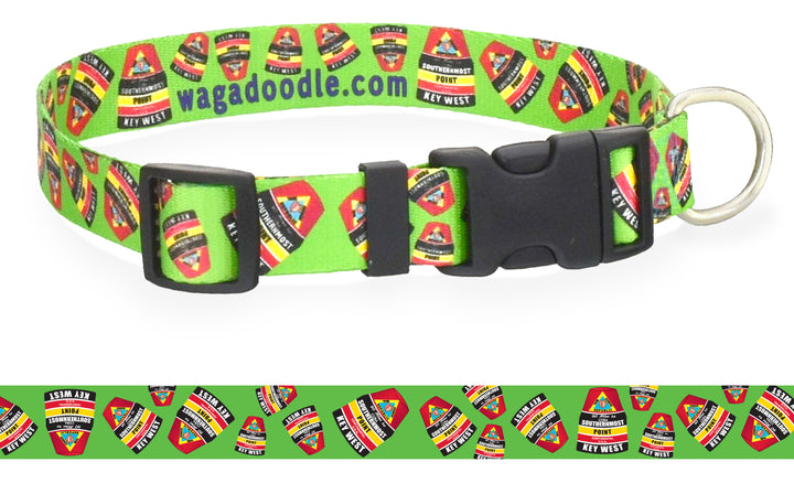 Southernmost Point Lime Dog Collar