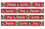 Christmas Peace, Love and Joy Boston Terrier Dog Collar