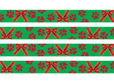 Christmas Bows and Paw Prints Personalized Dog Collar