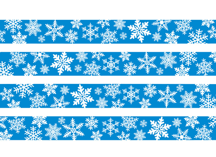 Christmas Snowflakes Blue Dog Collar
