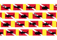 Diver Down Flag Yellow Personalized Dog Collar