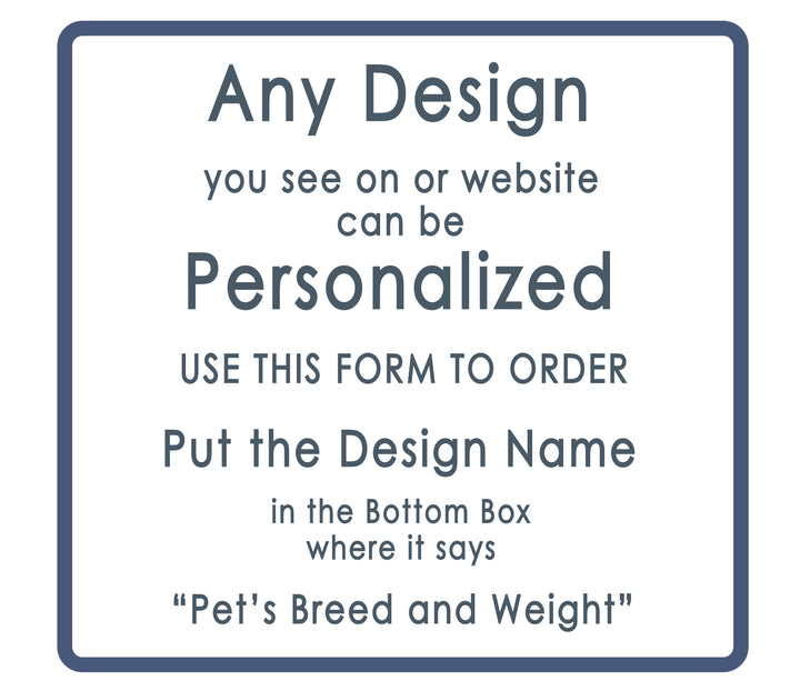 How to Order a Personalized Collar not Listed