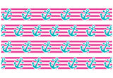 Anchors Pink & Aqua Personalized Dog Collar
