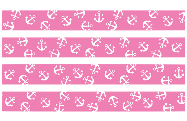 Anchors on Pink Personalized Dog Collar