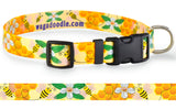 Honey Bees Yellow Personalized Dog Collar