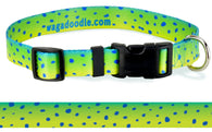 Mahi Dolphin Fish Skin Personalized Dog Collar