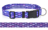 Mermaid Scales Purple Personalized Dog Collar