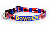 Diver Down Flag Blue Personalized Dog Collar