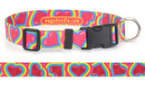 Hearts Vibrations Personalized Dog Collar