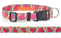 Hearts Vibrations Personalized Dog Collar