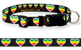 One Love Hearts Personalized Dog Collar
