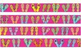 Beach Flip Flops Pink Dog Collar Art