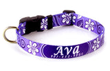 Hawaiian Breeze Purple Personalized Dog Collar