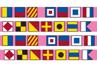 Nautical Sailing Flag Pink Personalized Dog Collar