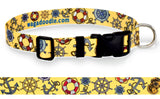 Yellow Mariner Personalized Dog Collar