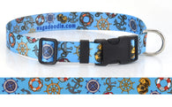 Mariner Blue Personalized Dog Collar