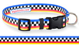 Checkered Flag Personalized Dog Collar