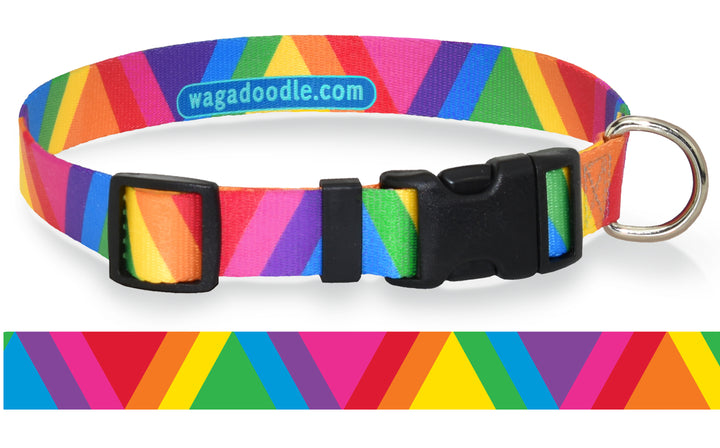 Rainbow Viscaya Personalized Dog Collar