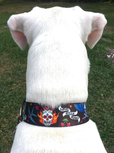 Peace Sign Dog Collar peaceful Retro Designer Dog 