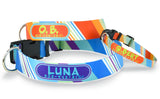 Key West Waters Stripe Personalized Dog Collar