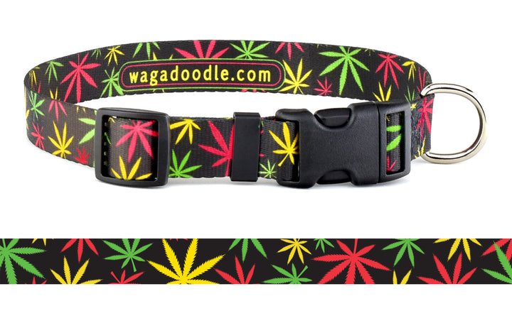 420 Friendly Rasta Dog Collar