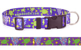 Sea Turtles on Purple Personalized Dog Collar