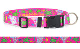 Sea Turtles on Pink Personalized Dog Collar