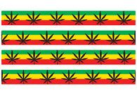 Rasta Ganja Weed Personalized Dog Collar