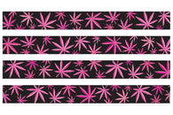Marijuana Cannabis Leaf Pink Dog Collar