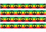 Rasta Flag Peace Personalized Dog Collar