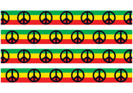 Rasta Flag Peace Personalized Dog Collar
